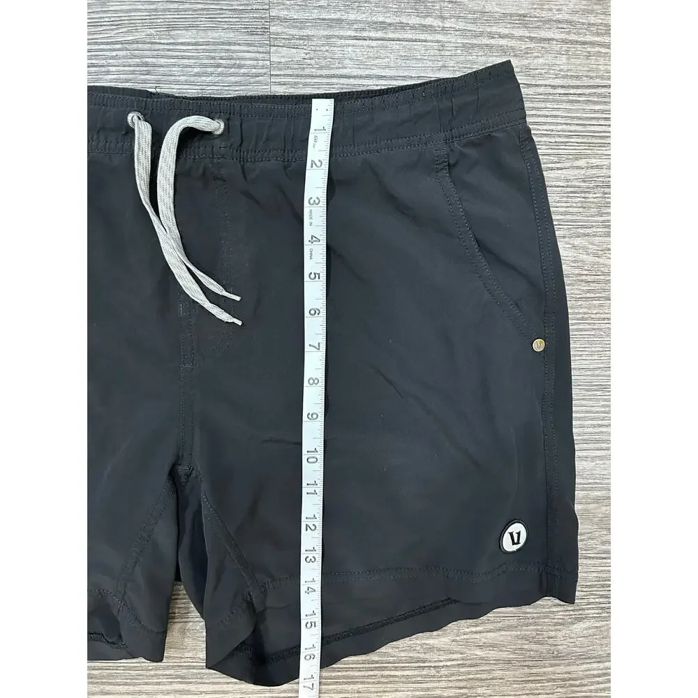 Vuori Performance Active Shorts Mens Large Black Elastic Drawstring Running Gym